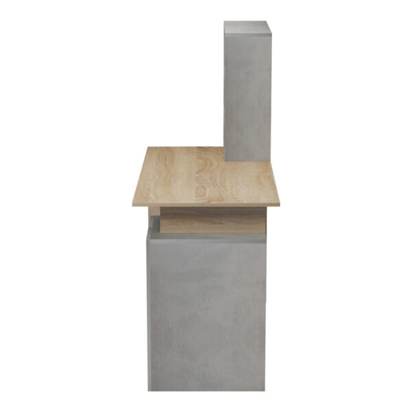 Ãñáöåßï ìå âéâëéïèÞêç êáé íôïõëÜðé Meza  óå sonoma-ãêñé cement áðü÷ñùóç 146.3x55x128.8åê