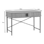 Ãñáöåßï åñãáóßáò Scandi  MDF/Metal óå öõóéêÞ áðü÷ñùóç ìå ìåôáëëéêÜ ìáýñá ðüäéá 120x60x76,5åê