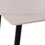 ΤΡΑΠΕΖΙ RAVEN HM18150.01 ΚΕΡΑΜΙΚΟ TOP ΛΕΥΚΟ ΜΑΡΜΑΡΟ-ΜΑΥΡΟ ΜΕΤΑΛΛΟ 160x80x74Υεκ.