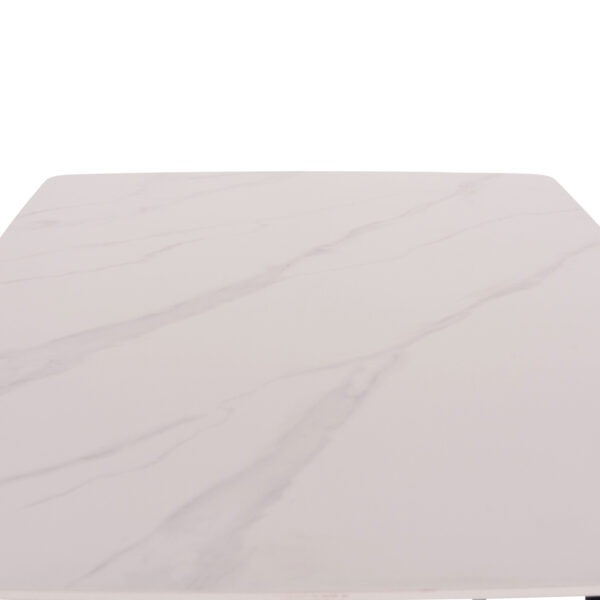 ΤΡΑΠΕΖΙ RAVEN HM18150.01 ΚΕΡΑΜΙΚΟ TOP ΛΕΥΚΟ ΜΑΡΜΑΡΟ-ΜΑΥΡΟ ΜΕΤΑΛΛΟ 160x80x74Υεκ.