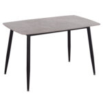 ΤΡΑΠΕΖΙ RAVEN HM9854.13 ΚΕΡΑΜΙΚΟ TOP ΓΚΡΙ ΜΑΡΜΑΡΟ-ΜΑΥΡΟ ΜΕΤΑΛΛΟ 120x70x73Υεκ.