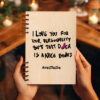 Ξύλινο Ημερολόγιο Ατζέντα I Love you for your Personality