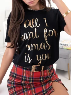 Χριστουγεννιάτικη Μπλούζα All I Want For Xmas Μαύρο