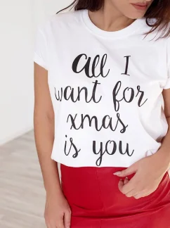 Χριστουγεννιάτικη Μπλούζα All I Want For Xmas Λευκό