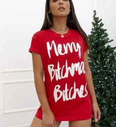 Χριστουγεννιάτικη Μπλούζα Merry Bitchmas Bitches