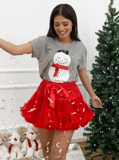 Χριστουγεννιάτικη Μπλούζα Mrs. Snowman Γκρι