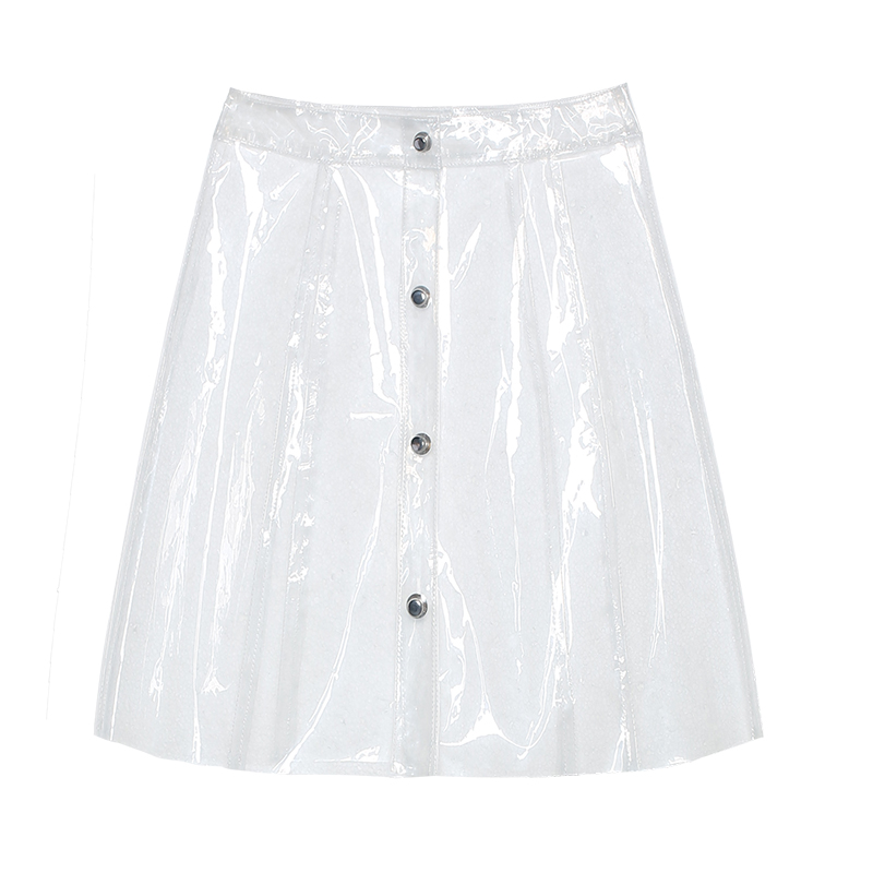 GIDLE Soyeons transparent plastic Skirt in the HANN MV