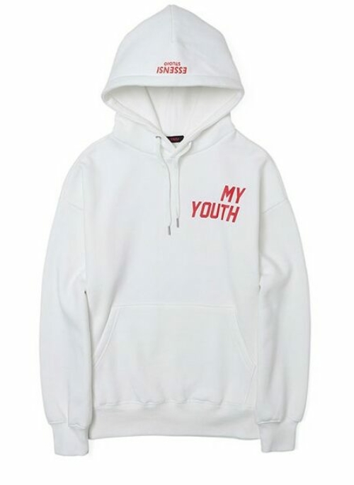 White ‘My Youth’ Hoodie | Kim Bok Joo – Weightlifting Fairy Kim Bok Joo