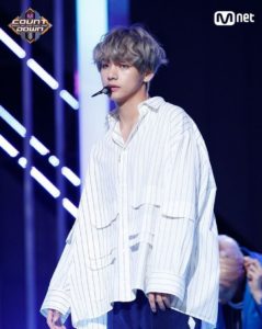 BTS Taehyungs striped shirt from the Dispatch x naver pictures