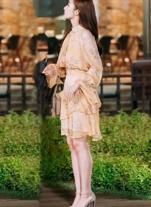 Yellow Floral Bare Shoulders Dress | Kim Mi So – What’s Wrong With Secretary Kim