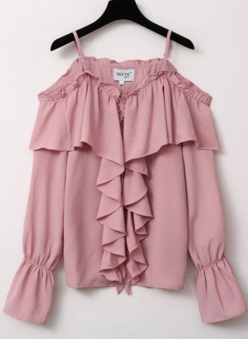 Pink Chic Ruffles Blouse | Hyun Soo Ah – My ID Is Gangnam Beauty