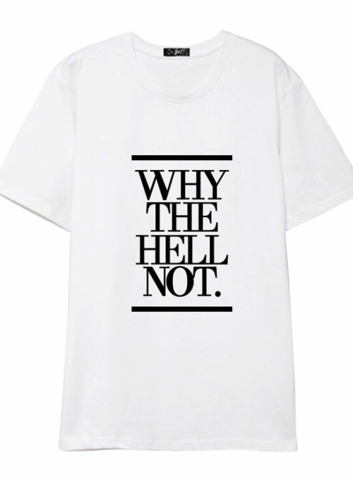 White Why The Hell Not T-Shirt | Hani - EXID