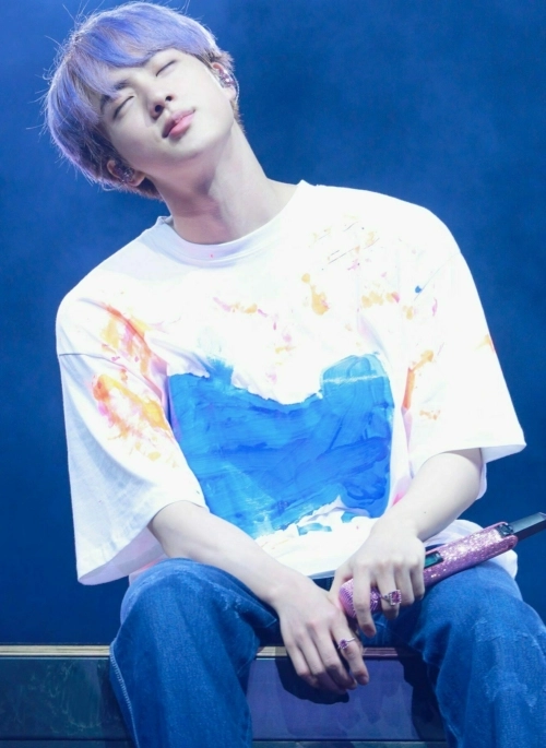 White Jin Own Design Graffiti T-Shirt | Jin – BTS