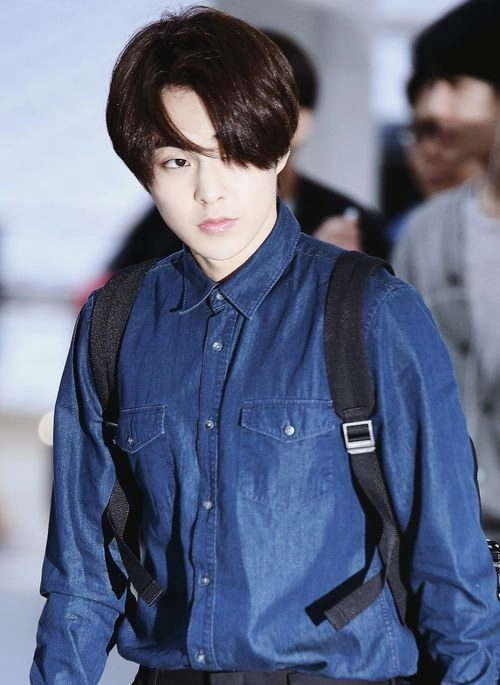 Classic Denim Long Sleeve Shirt | Xiumin – EXO