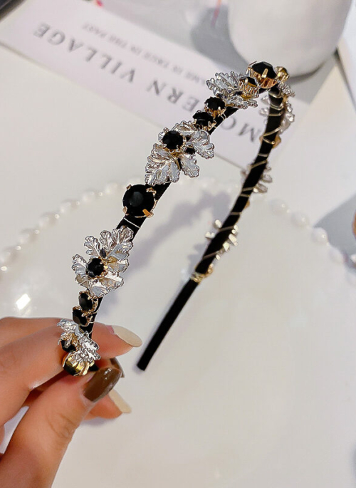 White And Black Rhinestone Fairy Headband  | IU – Hotel Del Luna