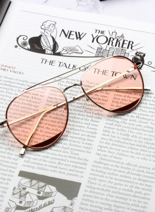 Pink Tinted Aviator Glasses | Shim Cheong – The Legend Of The Blue Sea