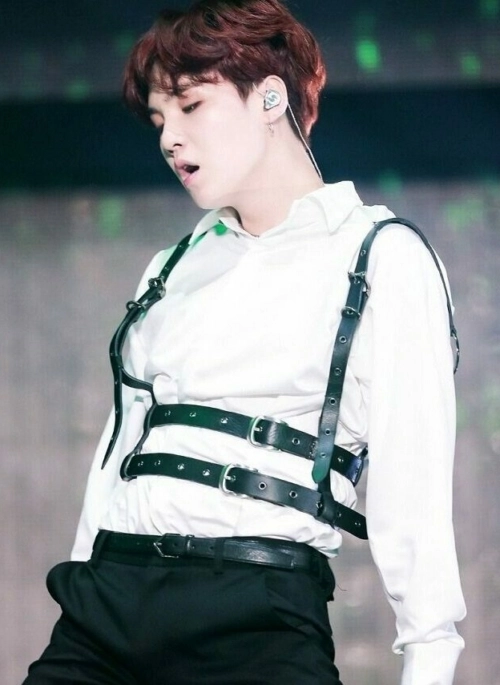 Black Double Strap Harness Belt | Suga – BTS