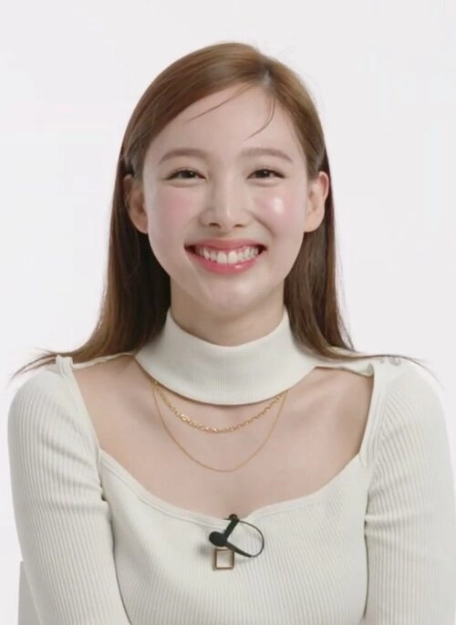 Beige Cut-Out Mock Neck Top | Nayeon – Twice