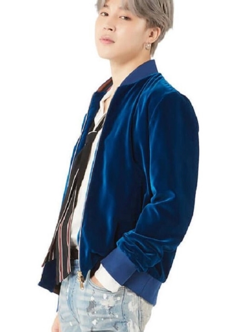 Blue Velvet Bomber Jacket | Jimin – BTS