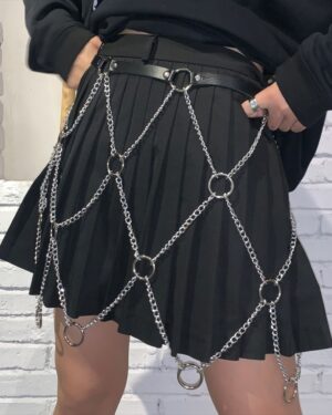 Silver Chain Half Skirt Belt | Aisha - Everglow