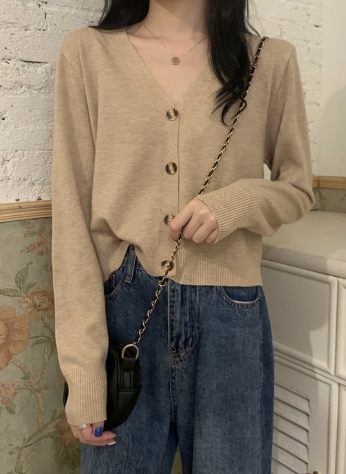 Beige Loose Cardigan | Kook Yeon Su – Our Beloved Summer