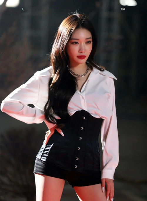 Black Fishbone Girdle | Chung Ha