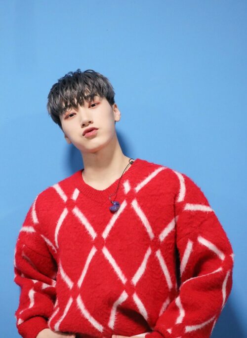 Red Diamond Grid Sweater | San – ATEEZ