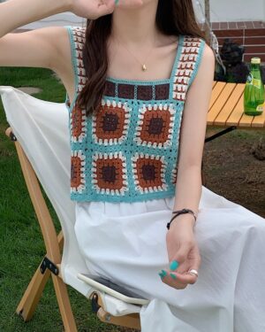 Blue Crochet Top | Pyo Mi Seon - Hometown Cha-Cha-Cha