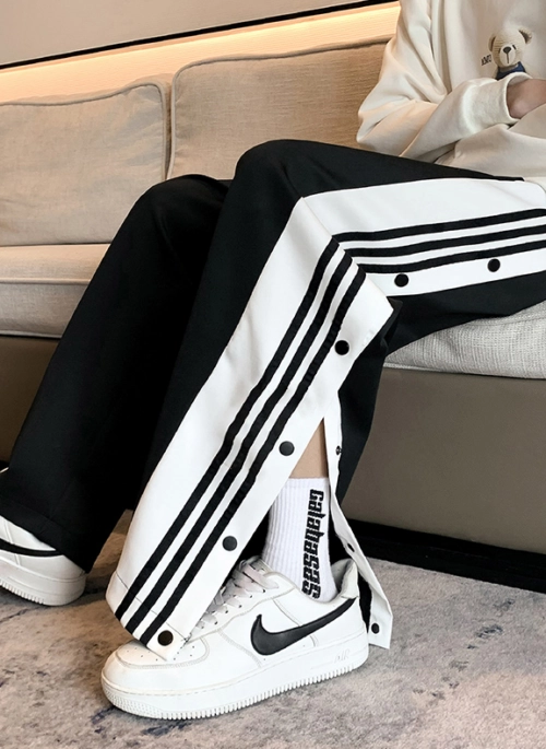 Black Side Striped Button Pants | Sihyeon – Everglow