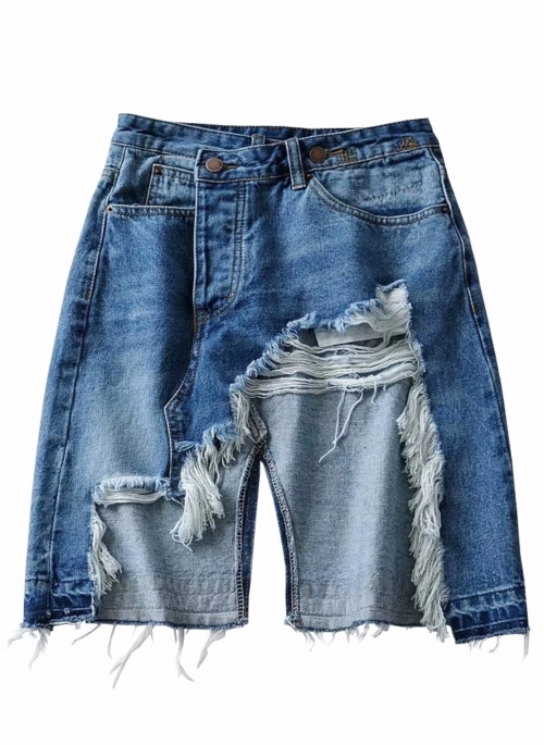 Blue Irregular Ripped Denim Skirt | Soyeon – (G)I-DLE