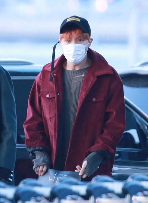 Red Pocketed Denim Jacket | J-Hope – BTS