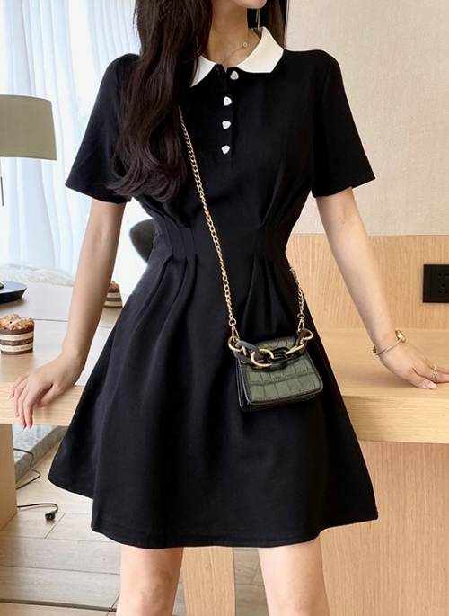 Black Doll Dress With White Collar | Jisoo – BlackPink