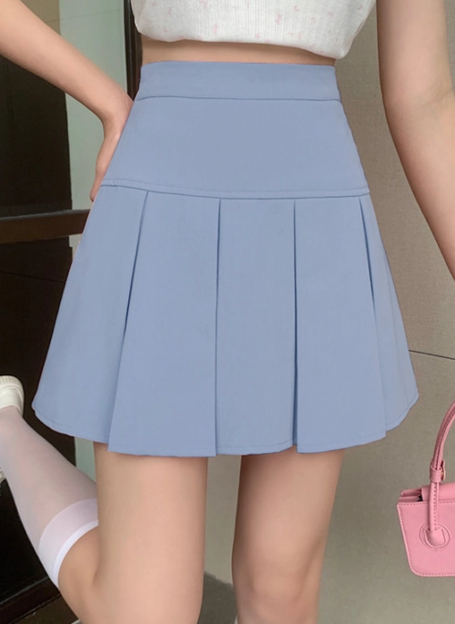 Blue Pleated Mini Skirt | Tzuyu – Twice