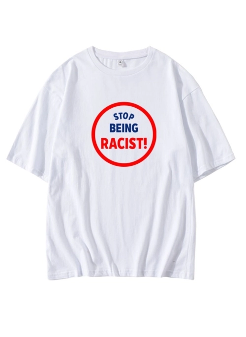 White “Stop Being Racist” T-Shirt | DK – Seventeen