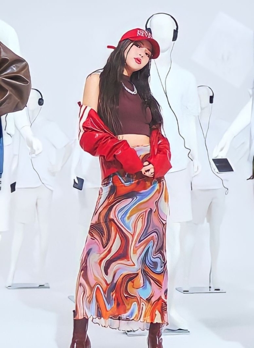 Orange Printed Long High Waist Skirt | Solar – Mamamoo