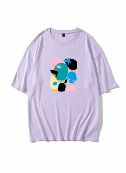 Lilac Forest Soop Graffiti Print T-Shirt | Jimin – BTS