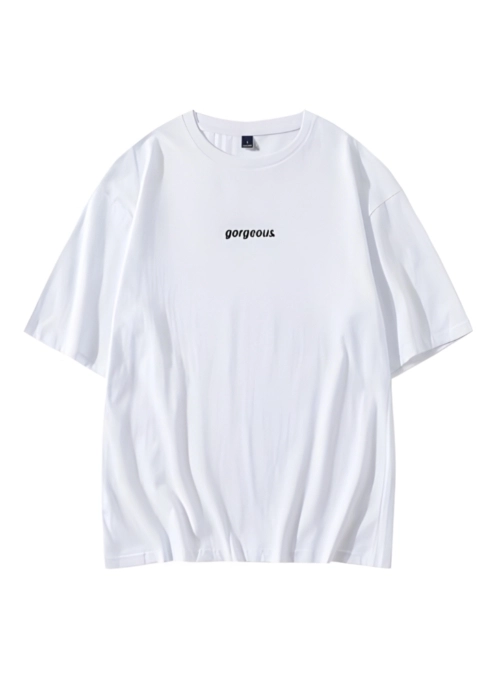 White Gorgeous Print T-Shirt | Suga – BTS