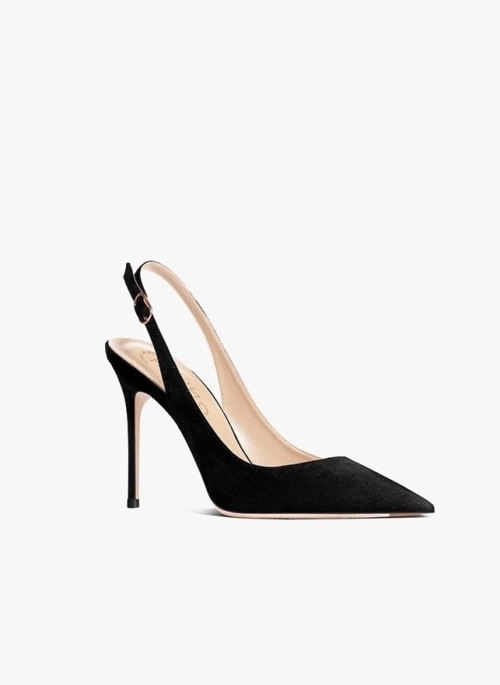 Black Pointed Strap Heel Stiletto | Rose – BlackPink