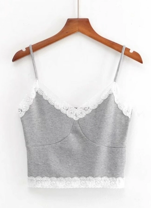 Grey Laced Bustier Camisole | Lee Doo Na – Doona!