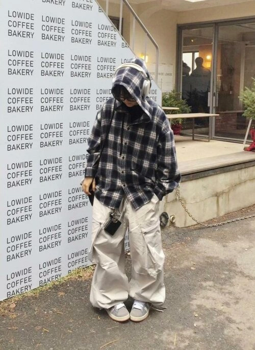 Black And White Plaid Hooded Shirt | Lee Know – Stray Kids