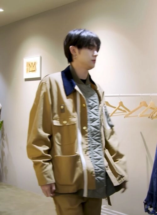 Brown Canvas Utility Jacket | Yeonjun – TXT