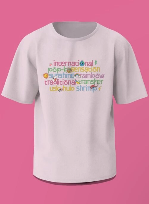 BTS Nickname T-Shirt “International Pop-K Sensation Sunshine Rainbow Traditional Transfer USB Hub Shrimp BTS”