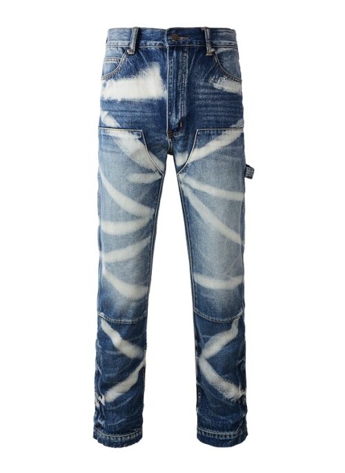 Blue Tie-Dye Patterned Denim Jeans | Jake – Enhypen