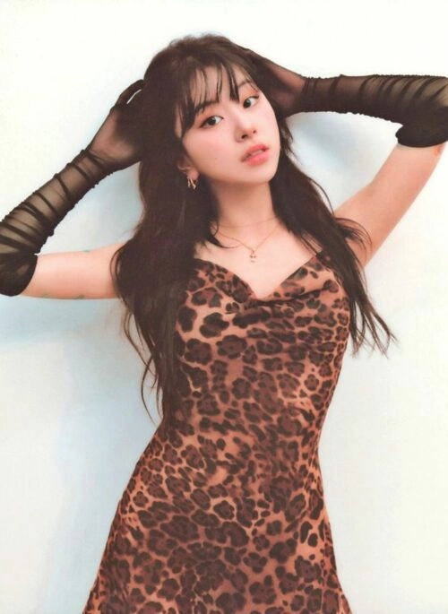 Brown Leopard Print Sling Dress | Chaeyoung – Twice