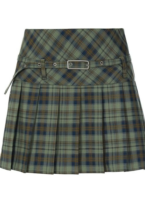 Green Plaid Pleated Skirt | Handong – Dreamcatcher