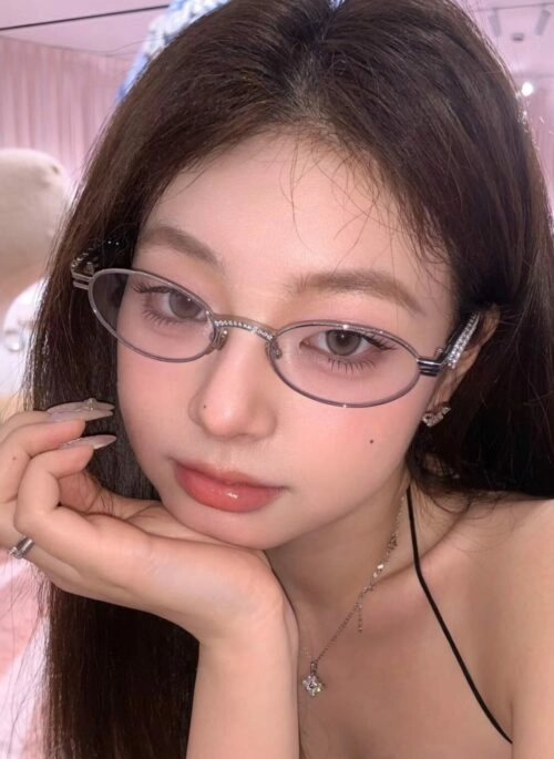 Silver Heart Rhinestones Glasses | Seulgi – Red Velvet