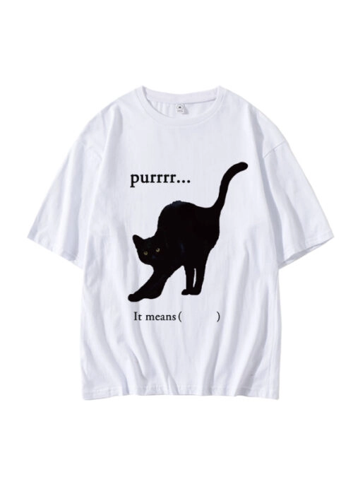 White ‘Cat Purrr’ T-Shirt | Jaemin – NCT