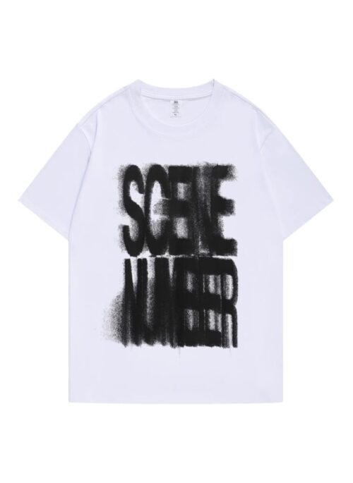 White “Scene Number” Graphic Print T-Shirt | Mark – NCT