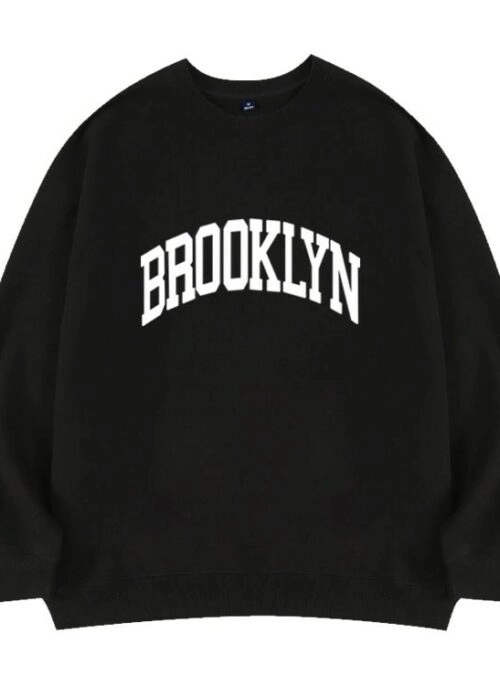 Black “Brooklyn” Print Sweatshirt | Beomgyu – TXT