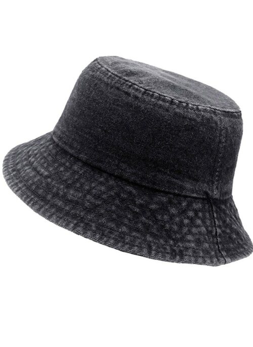 Black Vintage Washed Denim Bucket Hat | Sunoo – Enhypen